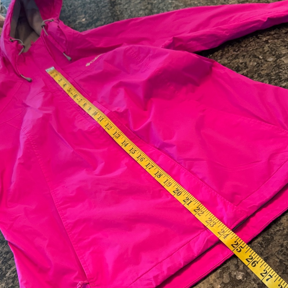 Columbia Women's Omni tech Bright Pink wind or rain Jacket EUC L - Picture 14 of 15